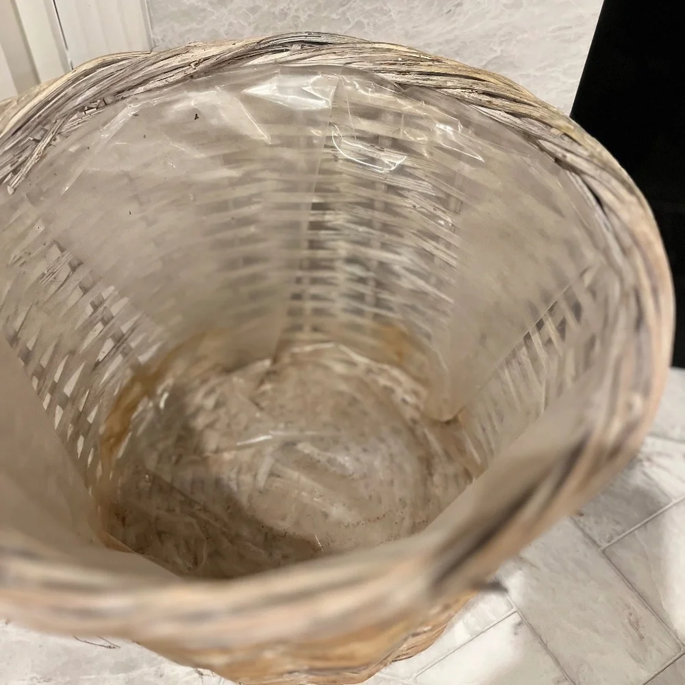 Wicker Porch Plant Pot Cover Plastic Lined 14
